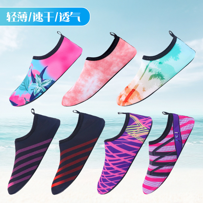 Summer Thin Tracing Shoes Men and Women Parent-Child Couple Snorkeling Wading Beach Shoes and Socks Barefoot Soft Bottom Indoor Shoes Wholesale