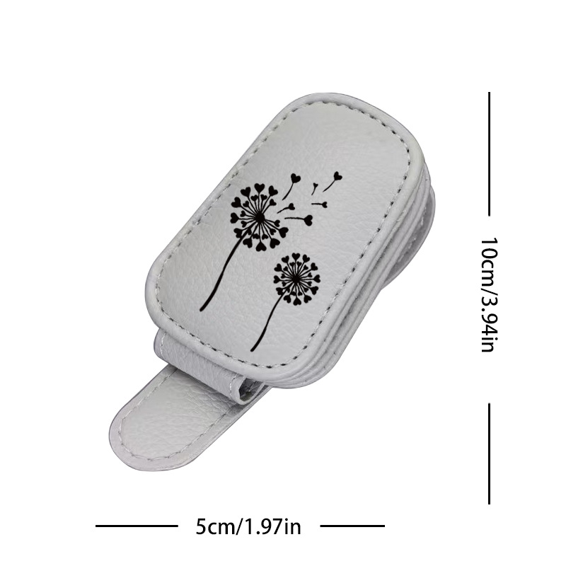 Gray cross-border bestseller sunglasses holder, creative car sun visor storage dandelion car glasses clip