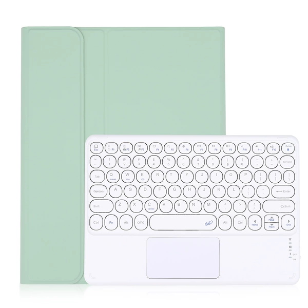 Green+white round hat touch