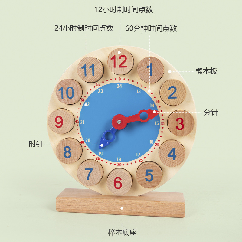 Reloj de aprendizaje para niños, ayudas didácticas, aprendizaje de jardín de infantes, relojes y modelos cognitivos del tiempo, juguetes digitales para estudiantes de primaria