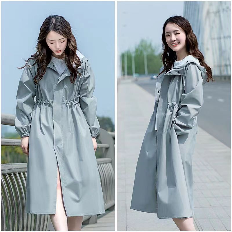 Summer Fashion Long Rainproof and Sunproof Windbreaker Single-Layer Thin Slim Waist Adult Raincoat Windproof Cycling Full Body