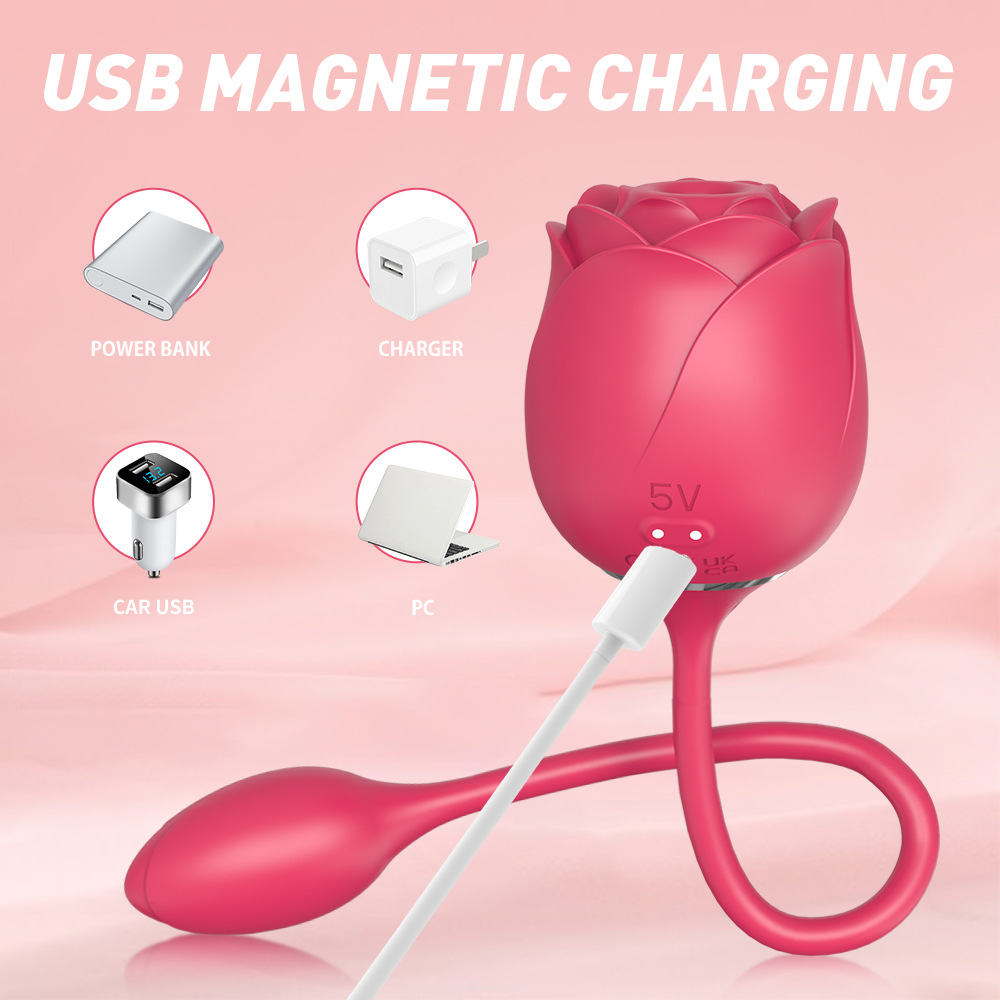 S-HAND Cross-Border Dual Vibrating Sucker Lifelike Flower-shaped Sex Toy for Women: Masturbation Device with Breast-Sucking, Teasing, and Vibrating Functions