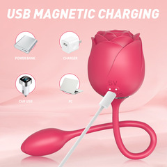 S-HAND Cross-Border Dual Vibrating Sucker Lifelike Flower-shaped Sex Toy for Women: Masturbation Device with Breast-Sucking, Teasing, and Vibrating Functions
