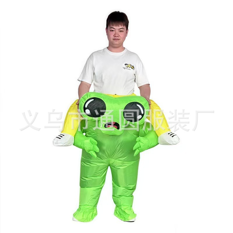 Disfraz Inflable de Mascota para Fiesta de Halloween, Disfraz de Fantasma Alienígena Montable, Edición Limitada, Exclusivo Transfronterizo