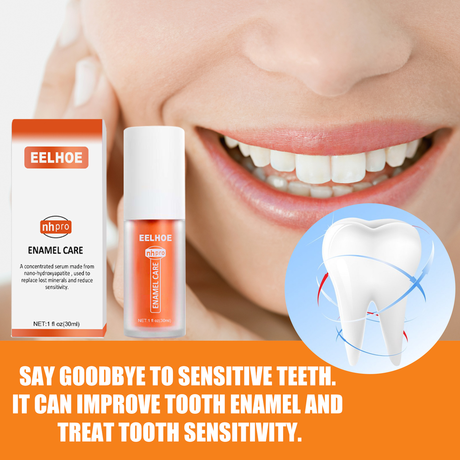 Eelhoe V34 Toothpaste Repair Teeth Repair Oral Cleaning Purple Orange Toothpaste Dazzling White Remove Tooth Stains display picture 8