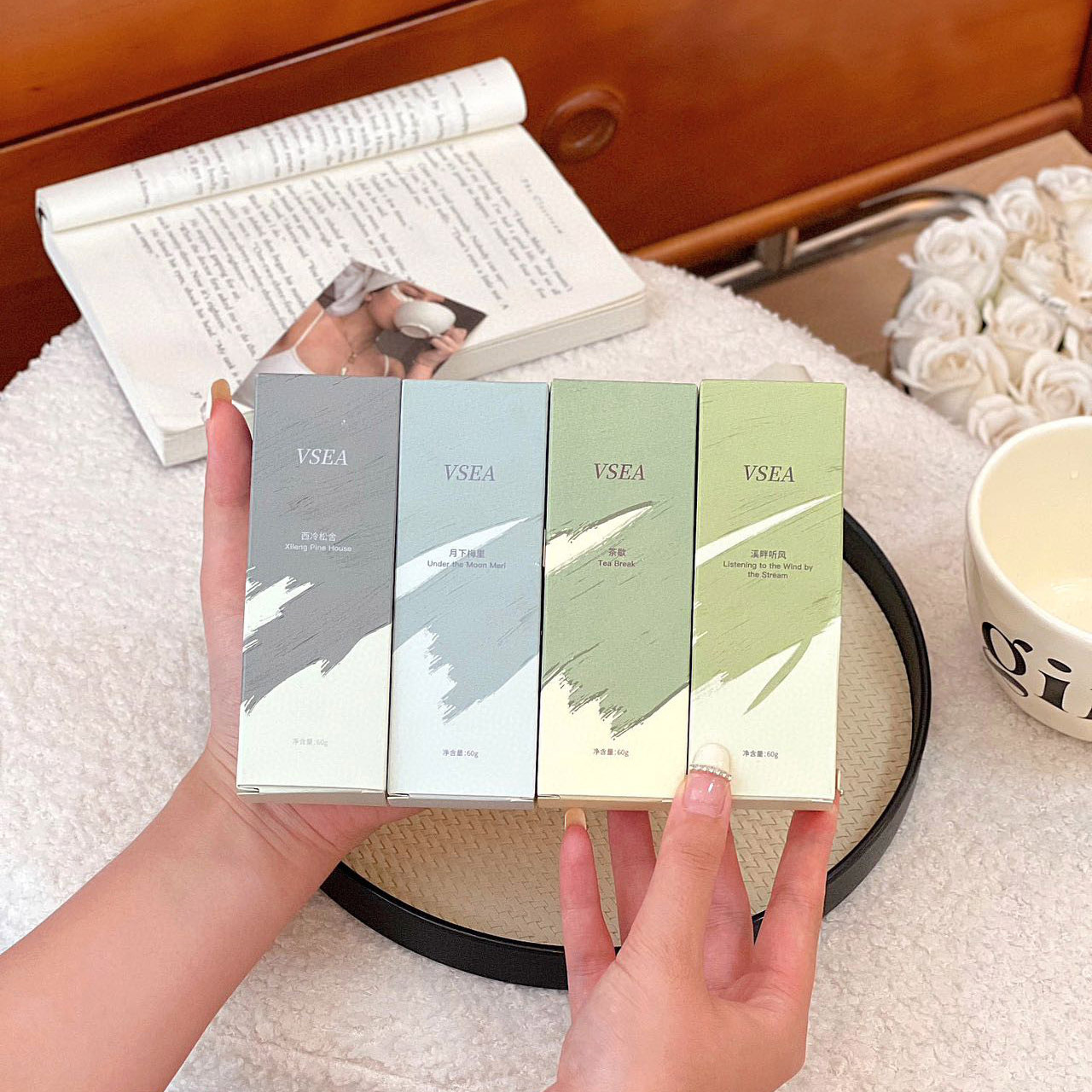 VSEA 컬러 박스 핸드 크림 새로운 가을과 겨울 향수 보습 핸드 크림 안티 동결 건조 건조 건조