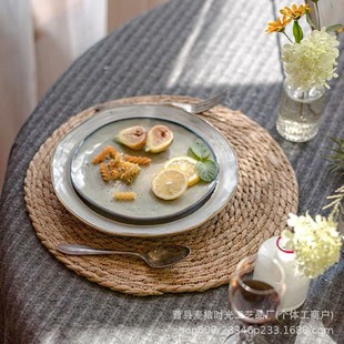 Amazon Handmade Cattail Placemats, Linen Placemats, Hemp Placemats, Hemp Rope Placemats, Wholesale Woven Coasters, Insulation Pads