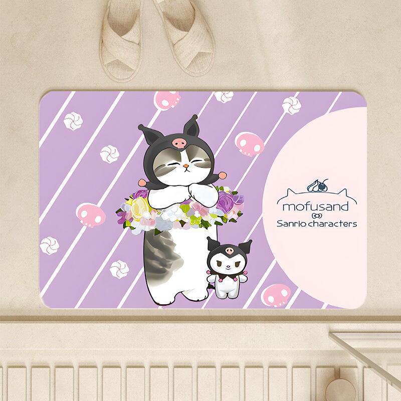 보라색 새끼 고양이 아기