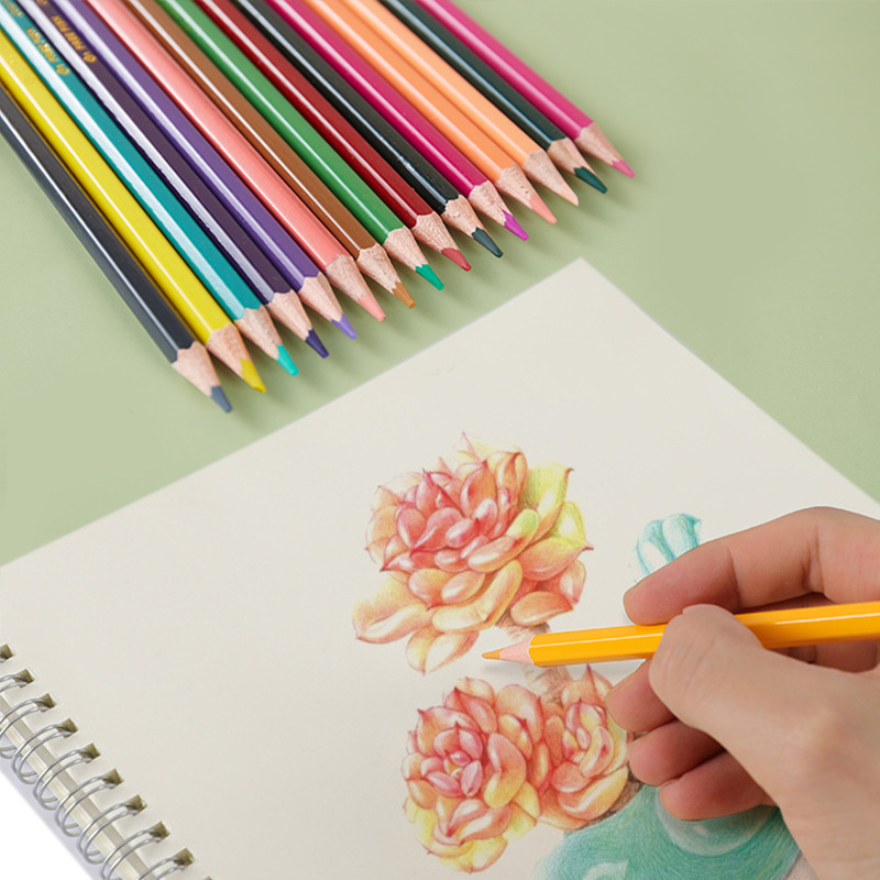 批发彩铅儿童水溶性彩色铅笔学生涂鸦画社手绘油性彩铅36色72色