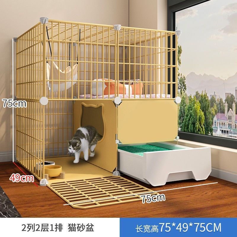 トイレ一体型猫ケージ 特価 3階建て 家庭用 屋内 特大フリースペース ペットヴィラ 猫ハウス|undefined