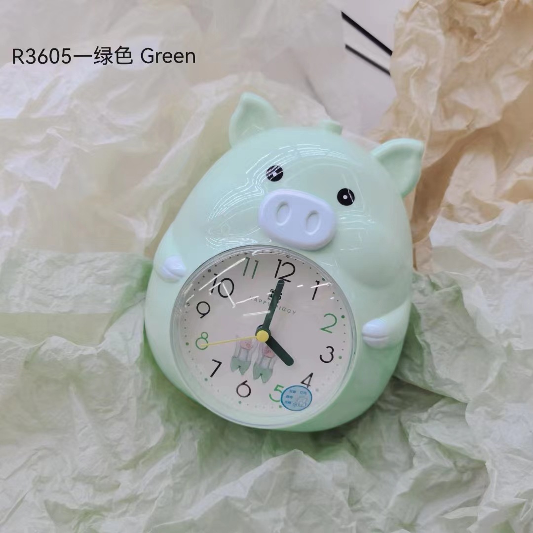 Fábrica al por mayor dormir cerdo reloj de alarma de voz de doble tono reloj de alarma especial para niños caminar es muy preciso y puede ser cronometrado reloj de alarma