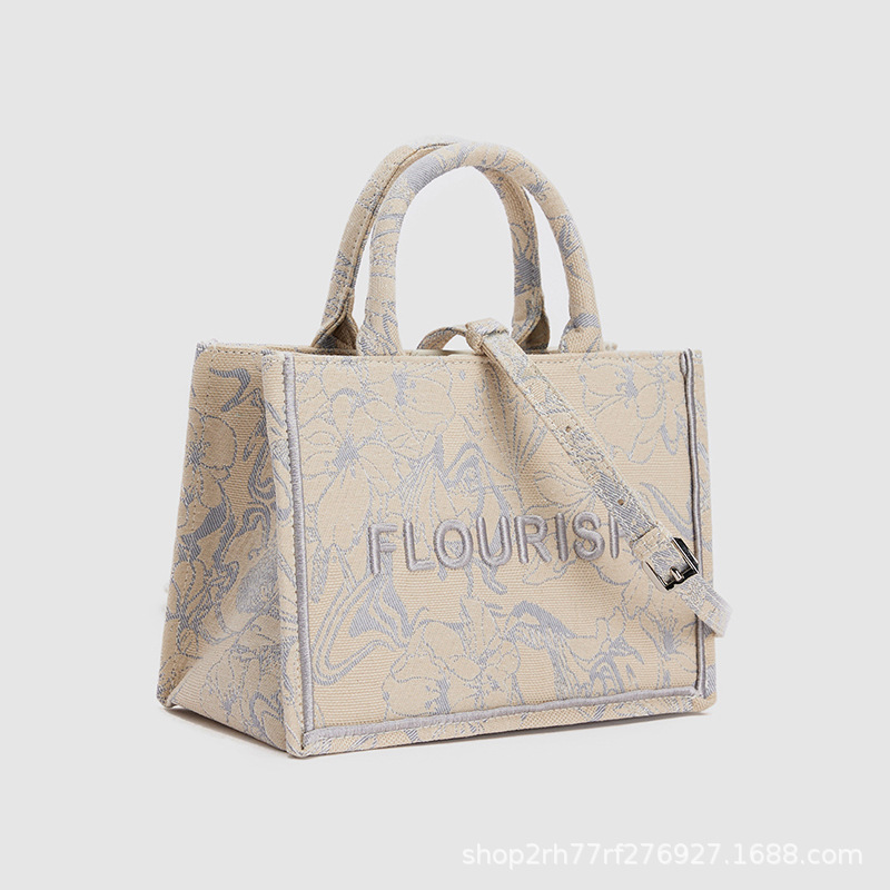 URDMV BMIMO bolso de mujer 2024 nuevo verano bordado letras bolso portátil bolso de mochila versátil vieja flor bolso especial