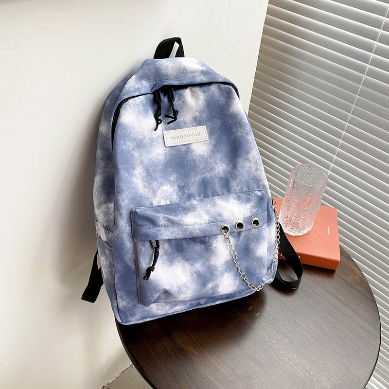 Mochila escolar de gran capacidad, bolso femenino, versión coreana, mochila para estudiantes de secundaria, mochila de viaje Mori tie-dye