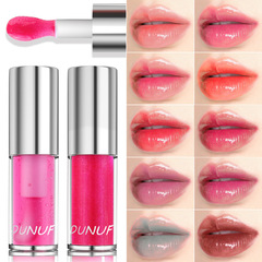 DUNUF10 Color Moisturizing Lip Oil, Mirror Glossy Lip Gloss Hydrating Dewy Lip Lacquer, Long-Lasting, Cross-Border