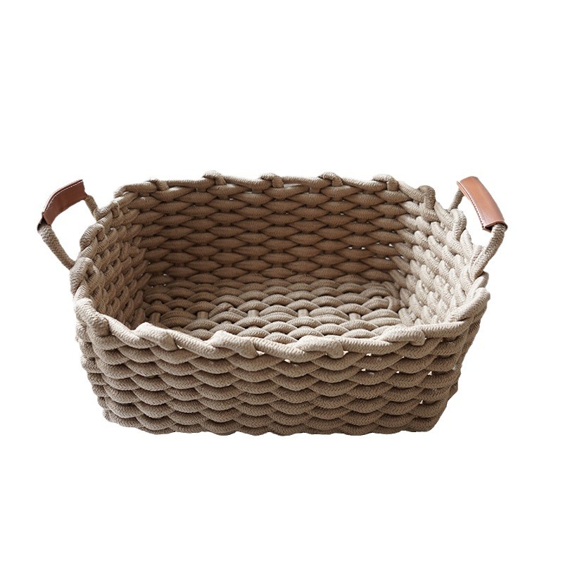 Cesta Organizadora de Escritorio de Cuerda de Algodón