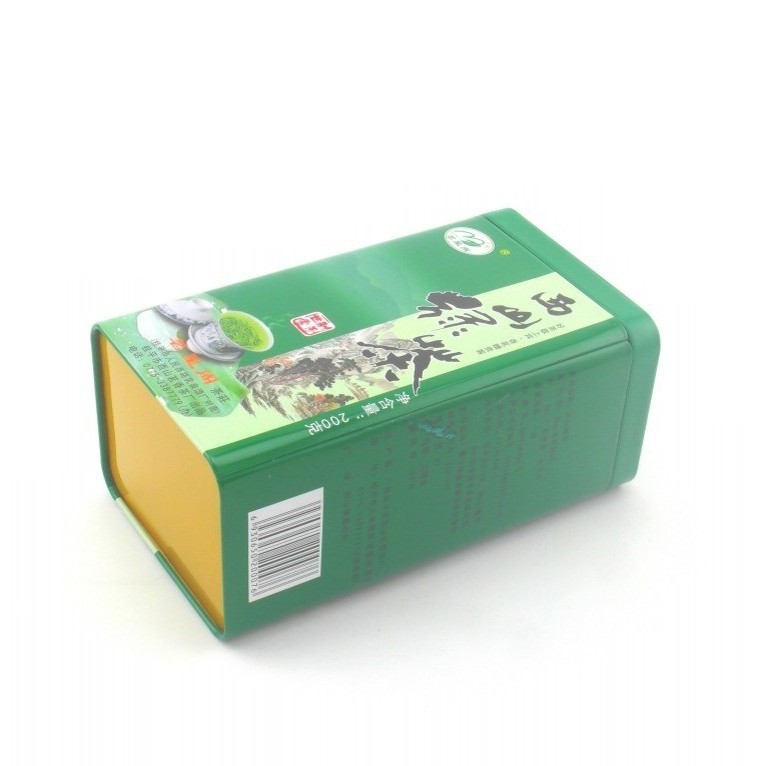 绿茶铁盒 马口铁长方形铁罐 食品茶叶礼品密封铁罐 茶叶罐