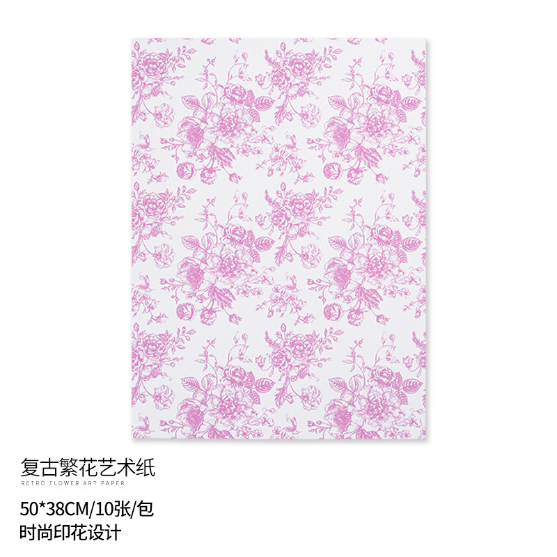 Papel de Arte Vintage para Ramos de Flores BOPP Impermeable para Ramos de Flores Frescas