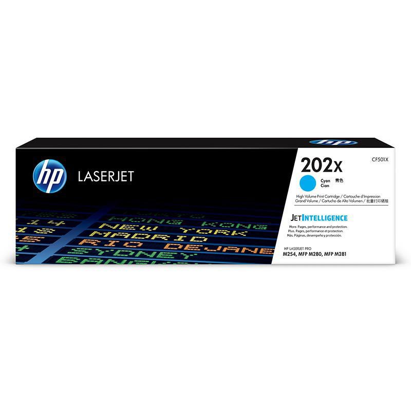 HP original 202X CF500X CF501X 502X 503X cartucho de tóner m281fdw 254dw impresora