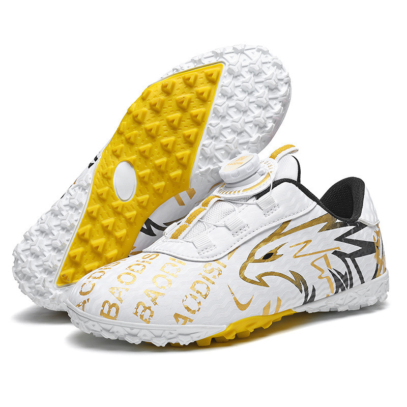 Zapatos de Fútbol Infantiles con Cierre Giratorio de Gamuza y TPR Transpirables para Entrenamiento