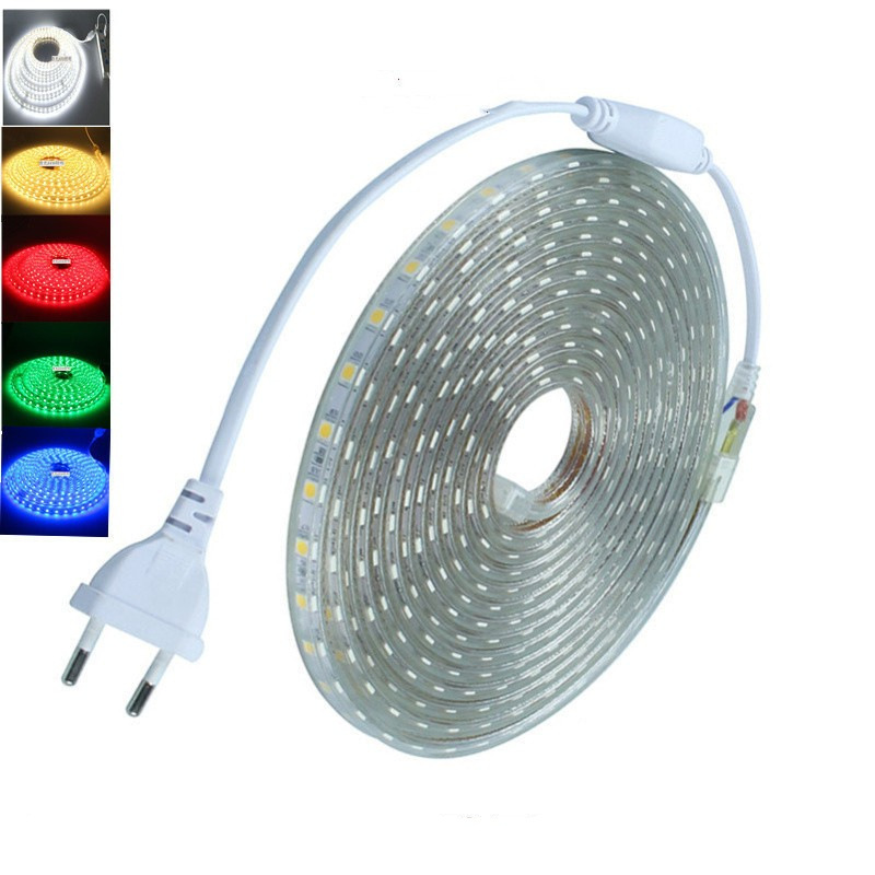 FNN1LED 단결정 110V | 220V5050 램프 높은 전압 라이트 바 3 크리스탈 5050 60 램프 RGB 방수 고전압