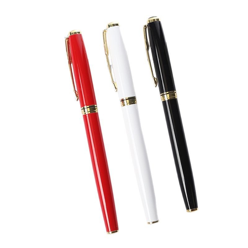 Fábrica al por mayor pluma de gel negro reunión de negocios regalo bolígrafo letras logotipo pluma de agua pluma de firma de metal