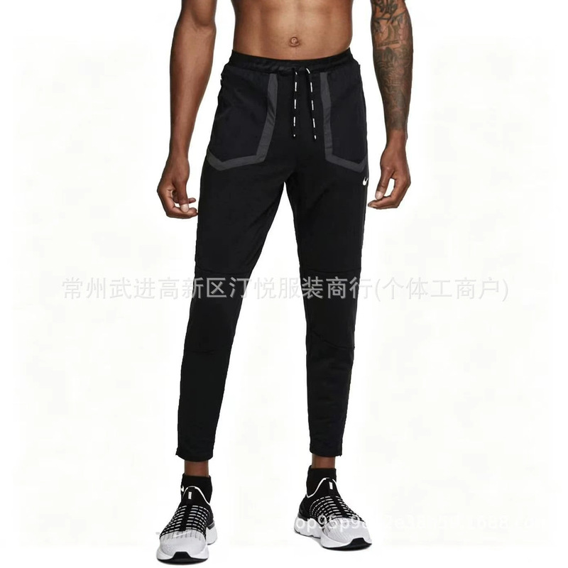 Men's Lightweight, Comfortable, Loose-Fitting, Breathable Running Sports Pants with Tapered Legs, Training Pants, Black Cropped Pants 04 Men's Lightweight, Comfortable, Loose-Fitting, Breathable Running Sports Pants with Tapered Legs, Training Pants, Black Cropped Pants 04