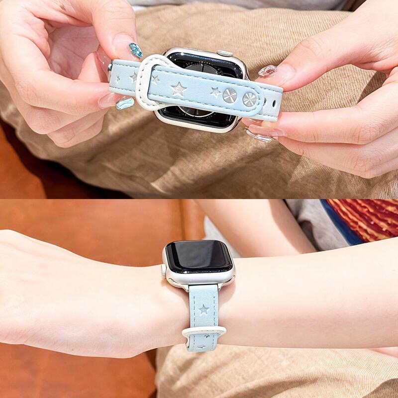 Suitable for Huawei Fit5 watch strap 5Pro leather ins-style star FIT4 watch/3/2 generation wristband niche summer 5