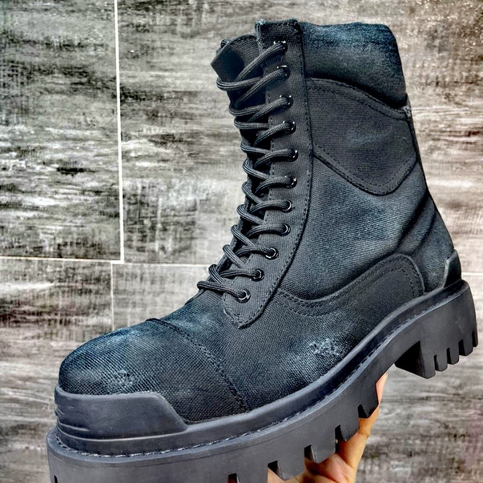 Mid-length Martens Leather Demi‑Season Boots, Cowhide, Chunky Lug Sole