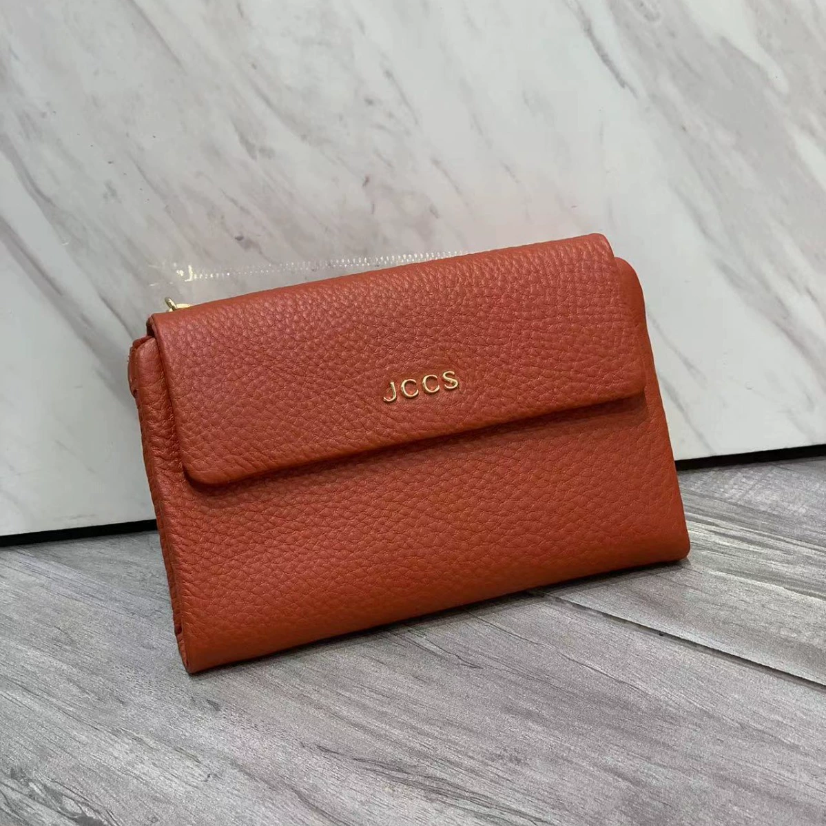  Folding universal leather wallet for men and women, genuine leather