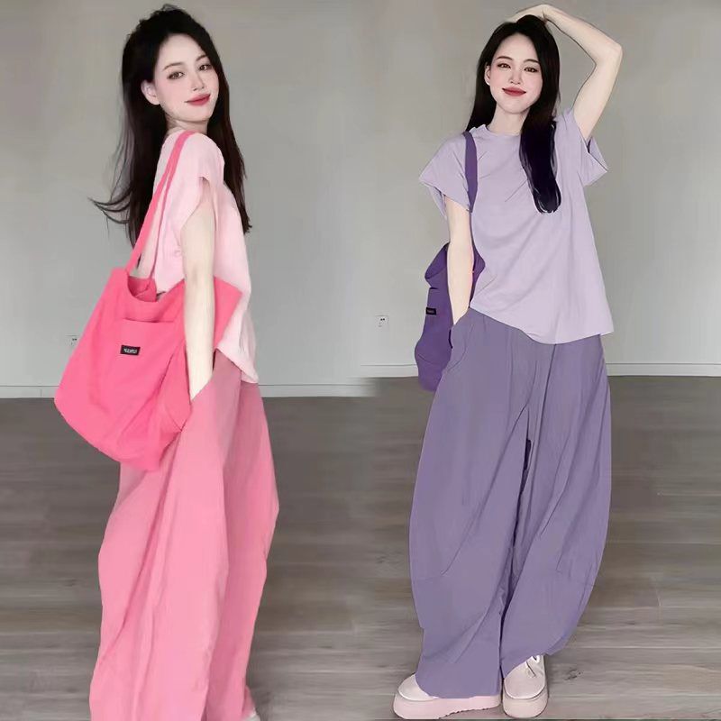 Maternity Summer suit 2025 New Fashion Dopamine Short-sleeved Jacket Two-piece Summer plus size Western Style Tide