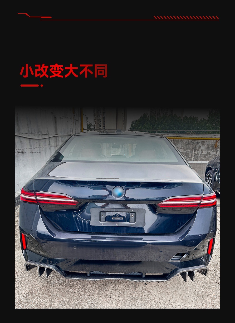 Suitable for 2024 BMW bmw 5 series i5 g60 M Sport overseas MP tail lip spoiler modification parts