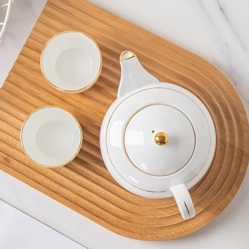 Modern ceramic white teapot for living room