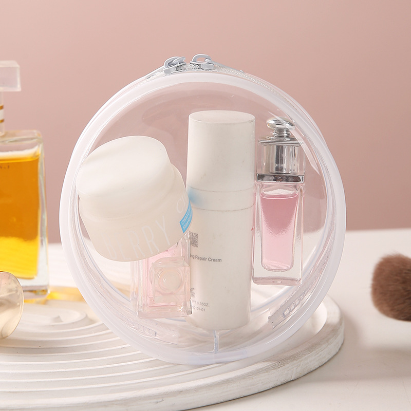 40사 원형 수납 파우치 흰색