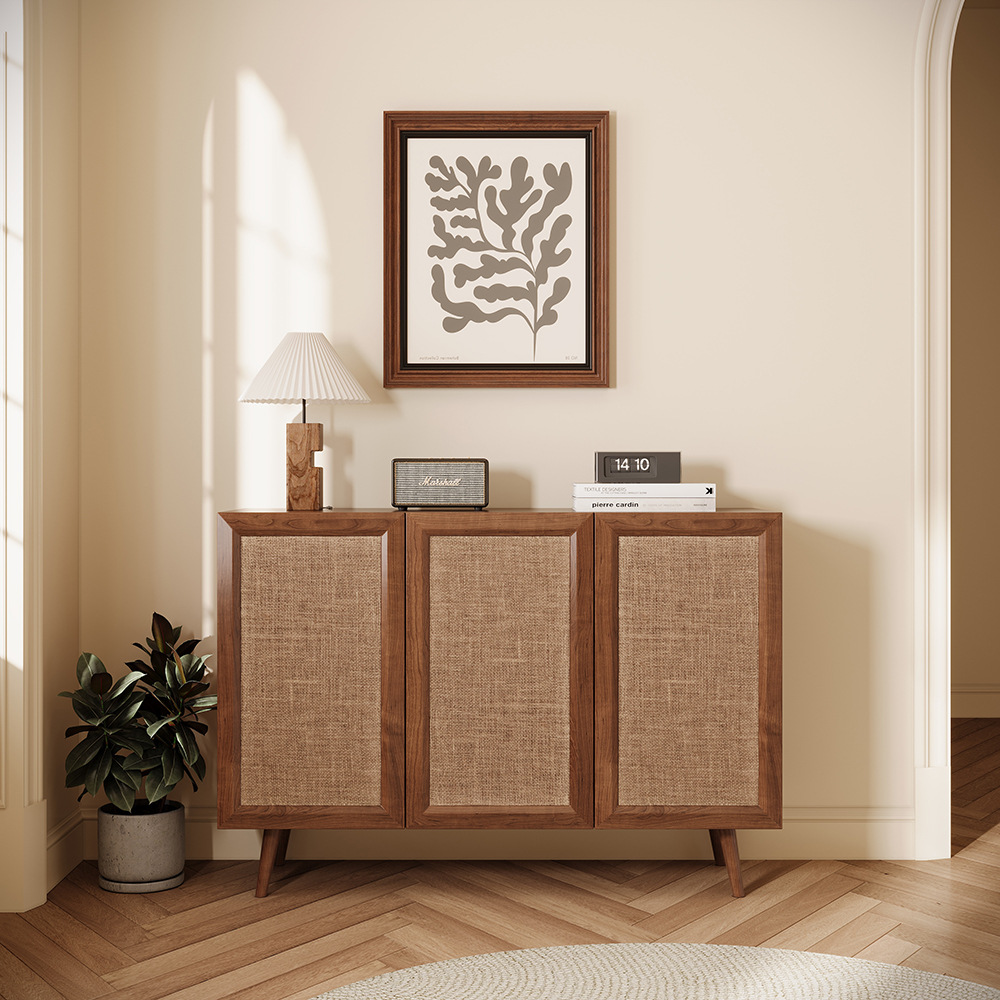 Medieval Style Simple Sideboard Living Room Home Wall Storage Cabinet Retro Storage Tea Bucket Cabinet Entrance Cabinet