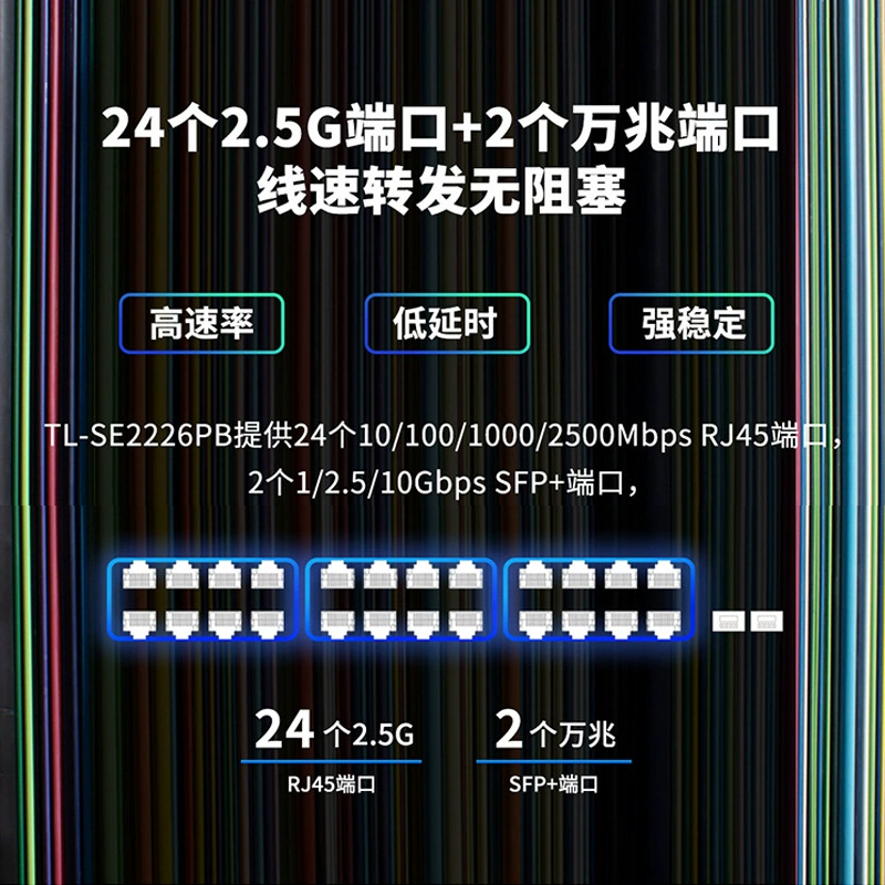 TP-LINK TL-SE2226PB 24-портовый 2.5G ультра-гигабит PoE коммутатор 10G оптический порт сетевой сплиттер