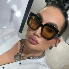 墨镜高版本T字方形大框跨境潮流太阳镜显瘦欧美网红拍照眼镜批发