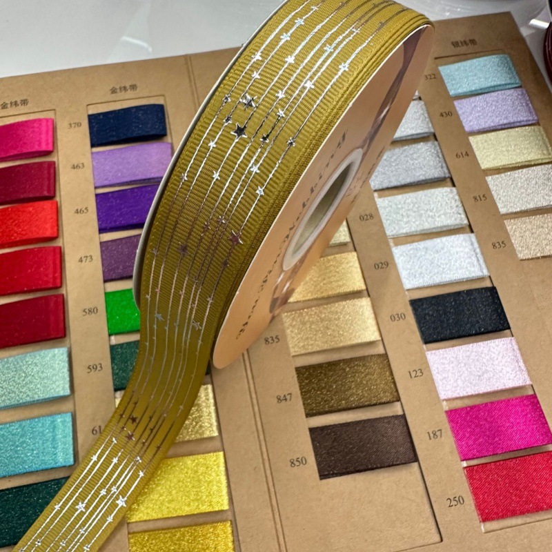 Explosiones transfronterizas estrellas de fijación en caliente galvanizado DIY arco de regalo de fiestas decoración cinta accesorios de ropa