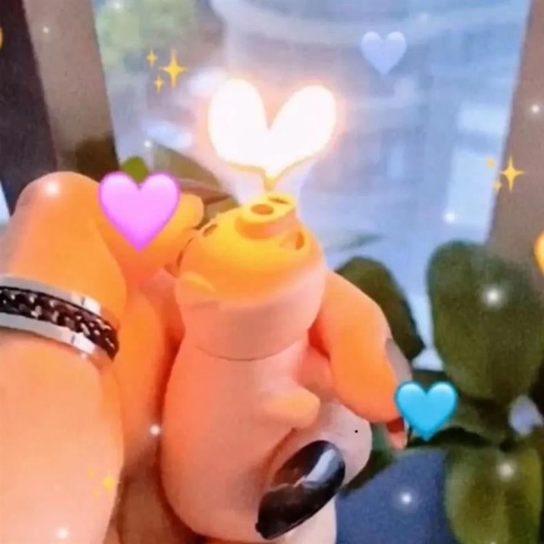 [a generation of hair] little red book trembles ins with love pig cartoon cute lighter high-end household