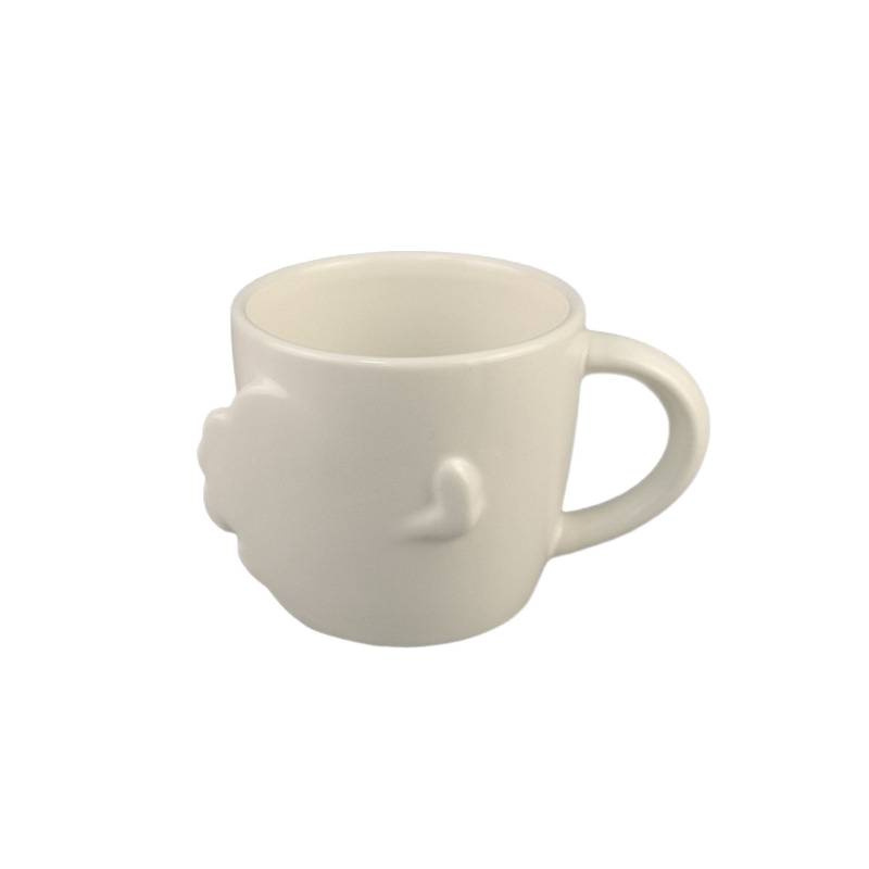 Taza de cerámica creativa, nicho de diseño de alas lindas, regalos de vacaciones creativos, nueva fábrica de taza de cerámica.