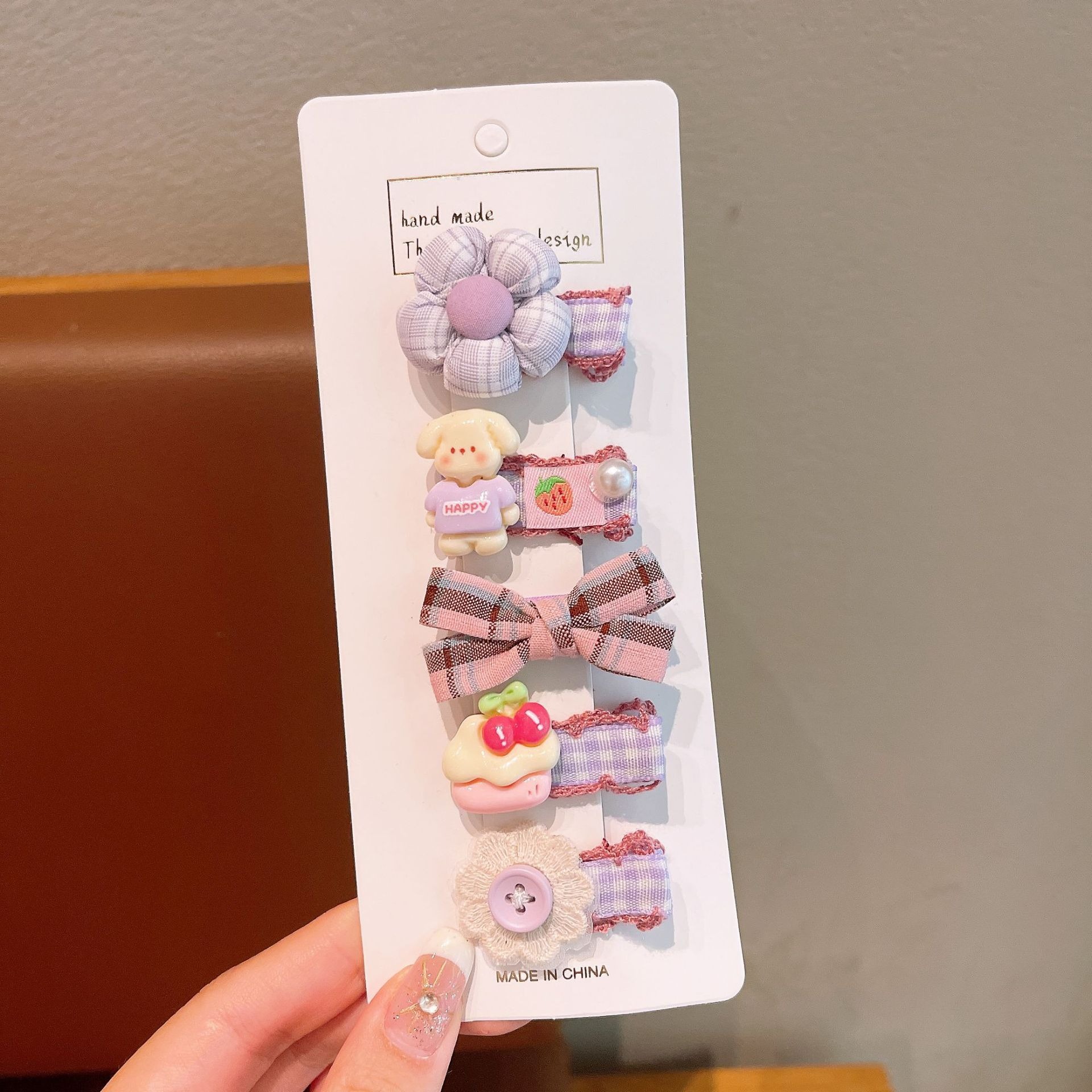 Niños nuevos clips para el cabello de gatos niñas lindos tocadillos rojos en línea frente rotura clips para el cabello de bebé joyería para el cabello de pestaña