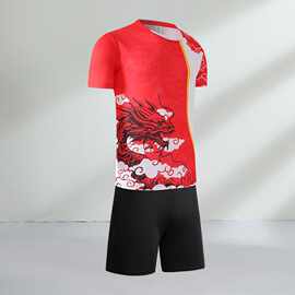 夏季龙舟服套装男成人比赛队服训练服龙舟服短袖运动78007