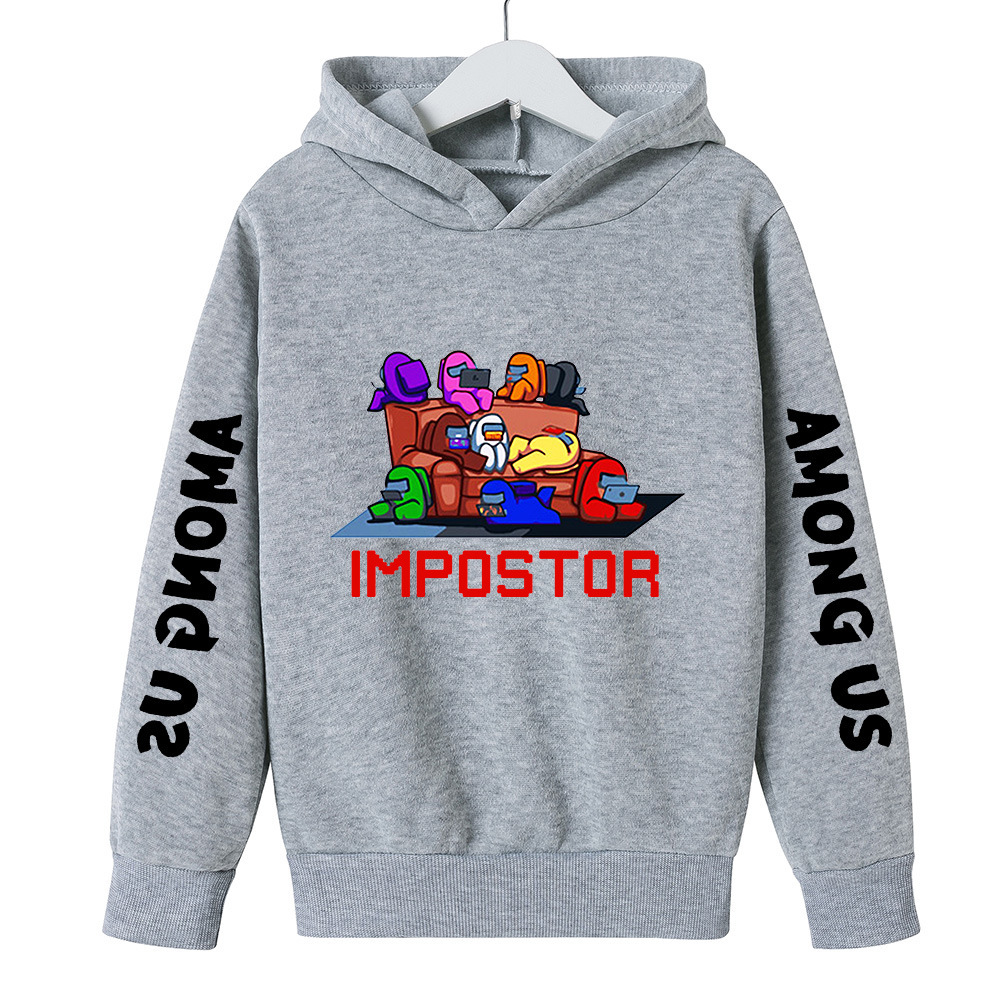 Children's hooded sweatshirts between us, cartoon hip-hop street casual versatile for boys and girls_voghion.com