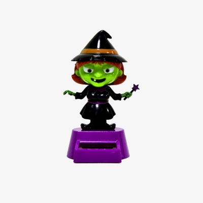 sale solar Halloween skull witch – Car ornaments - black-hat-witch