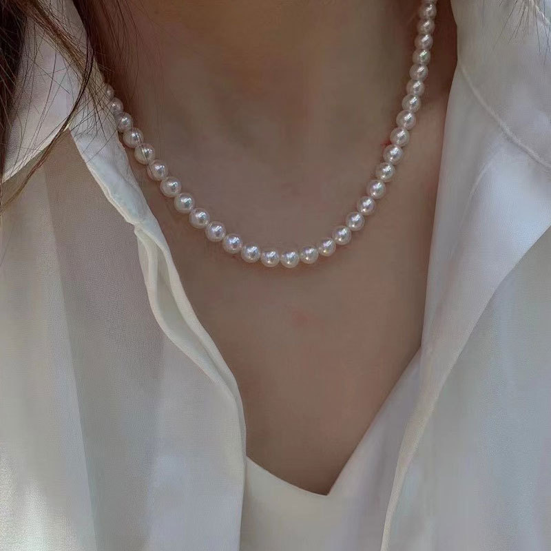 Colar choker de pérolas de luxo com fecho magnético_voghion.com