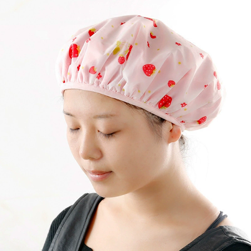 Три-в-одном крышка утолщенная водонепроницаемая шапочка для душа быстрая сухая шляпа для волос, масляная шляпа, двухслойная шапочка для душа CG602
