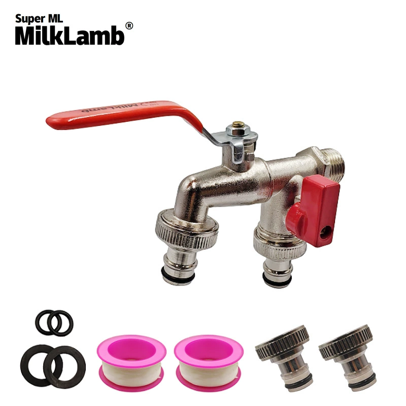 Трансграничный Эксклюзив для 1/2 садоводства из цинкового сплава водяное сопло один в двух из двойного соска на выходе воды из цинкового сплава кран костюм