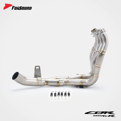 Suitable for HONDA Super Fire Blade Honda CBR1000RR-R modified titanium alloy front and middle section motorcycle exhaust pipe (Motorcycle exhaust pipe) - titanium-alloy-front-middle-section-20-26