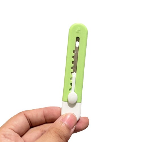 Morandi Simple Utility Knife Telescopic Portable Cute Girl Heart Opening Express Knife Mini Student Paper Knife