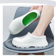 Cross-border rain boots for men and women, 2024 new style, EVA lightweight workshop water shoes, rubber shoes, solid color, simple nurse shoes