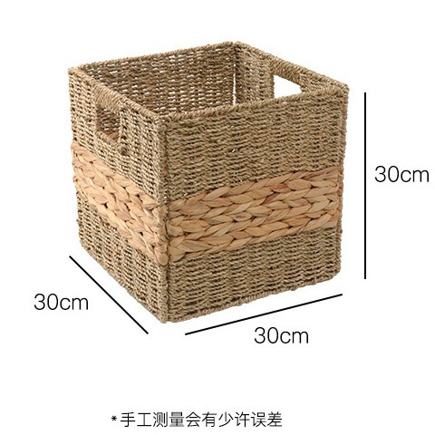 Cesta de almacenamiento de paja de calabaza personalizada canasta de almacenamiento de tela plegable canasta de almacenamiento de cajón de gabinete de cuadrícula de acabado doméstico